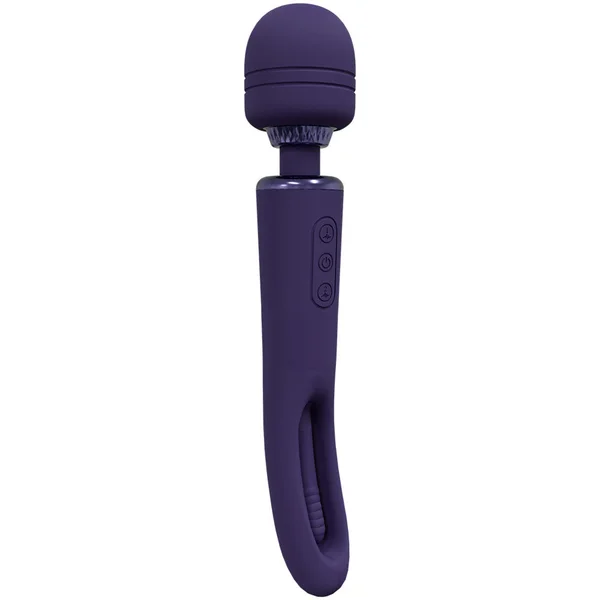 VIVE Kiku - Purple - Purple 25.2 cm USB Rechargeable Dual End Massage Wand with Flapping Tip — image 2 of 5
