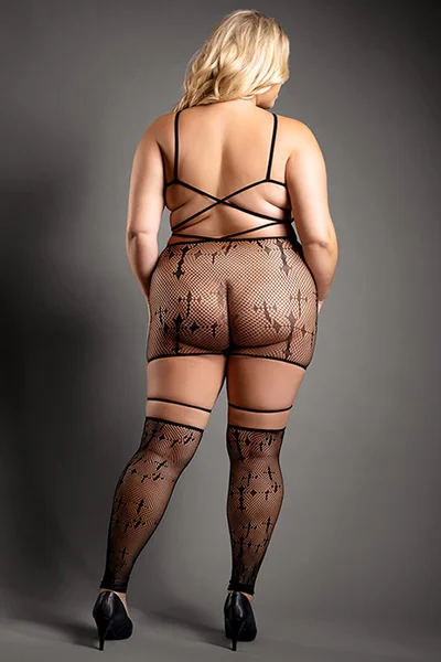 Fantasy Lingerie Unholy Strappy Gothic Cross Bodystocking — image 12 of 12