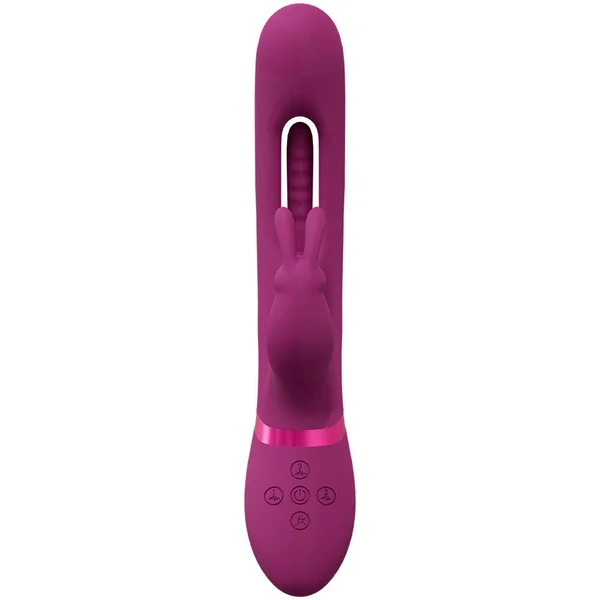 VIVE Mika - Pink - Pink 23.2 cm USB Rechargeable Rabbit Vibrator with Flapping Shaft — image 4 of 6