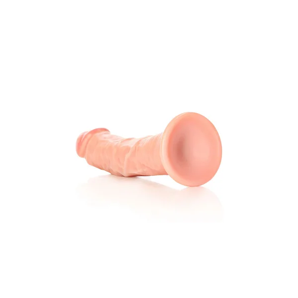 REALROCK Realistic Regular Curved Dildo with Suction Cup - 20 cm - Flesh 20 cm (8'') Dong — image 6 of 8