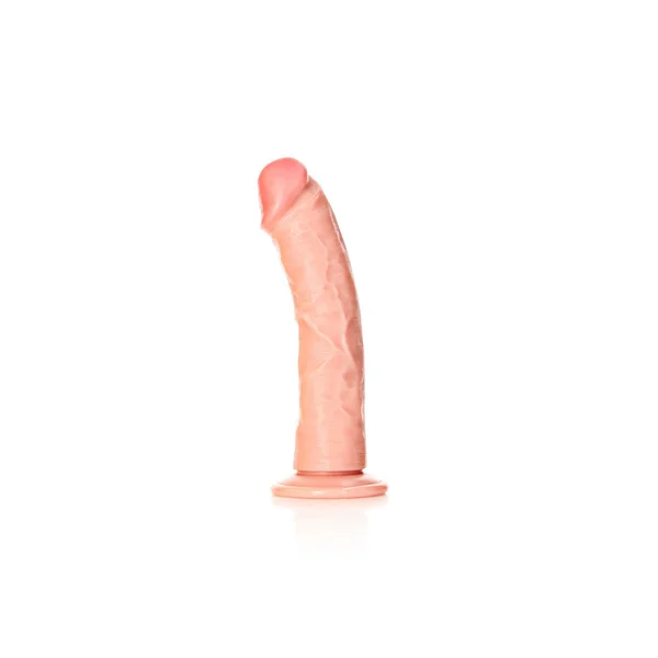 REALROCK Realistic Regular Curved Dildo with Suction Cup - 20 cm - Flesh 20 cm (8'') Dong — image 3 of 8