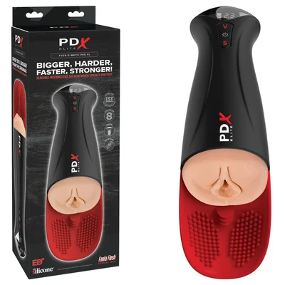 pdx elite fap o matic pro xl light flesh usb rechargeable auto stroker