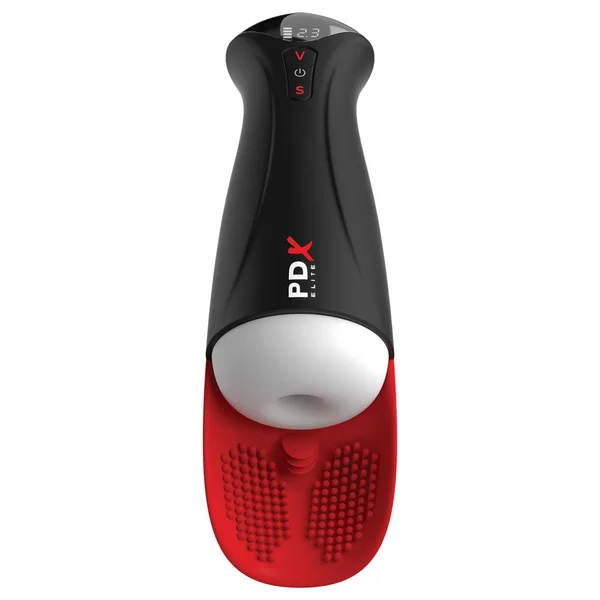 PDX Elite Fap-O-Matic Pro XL - White/Red - White USB Rechargeable Auto Stroker — image 2 of 7