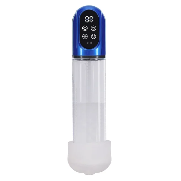 PUMPED Engage Automatic Penis Pump - Blue - Metallic Blue USB Rechargeable Auto Penis Pump — image 2 of 5