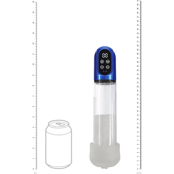 PUMPED Engage Automatic Penis Pump - Blue - Metallic Blue USB Rechargeable Auto Penis Pump — image 4 of 5