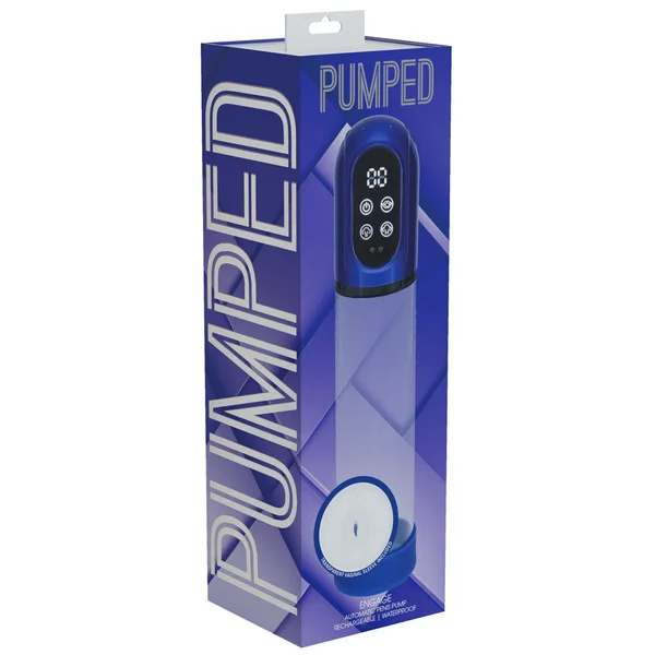 PUMPED Engage Automatic Penis Pump - Blue - Metallic Blue USB Rechargeable Auto Penis Pump — image 5 of 5
