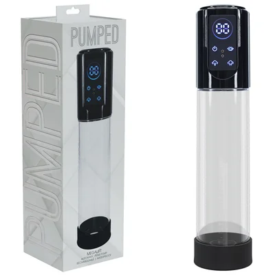 pumped megalift automatic penis pump black blackclear usb rechargeable auto penis pump
