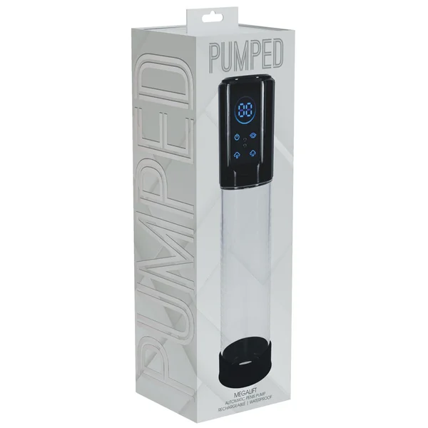 PUMPED MegaLift Automatic Penis Pump - Black - Black/Clear USB Rechargeable Auto Penis Pump — image 4 of 4