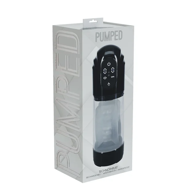 PUMPED TechnoThrust Auto Masturbator - Black/Clear USB Rechargeable Auto Maturbator — image 4 of 4