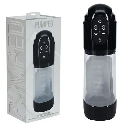 pumped technothrust auto masturbator blackclear usb rechargeable auto maturbator