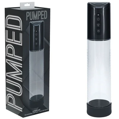pumped hyperpump automatic pump gunmetal gunmetal grey usb rechargeable auto penis pump