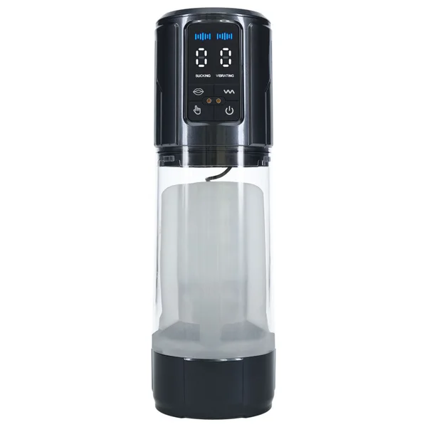 PUMPED UltraLift Automatic Masturbator - Gunmetal Grey/Clear USB Rechargeable Auto Masturbator — image 2 of 4