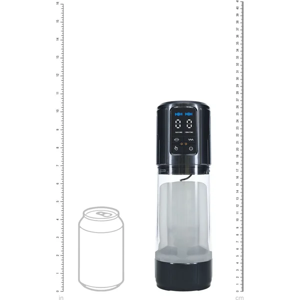 PUMPED UltraLift Automatic Masturbator - Gunmetal Grey/Clear USB Rechargeable Auto Masturbator — image 3 of 4