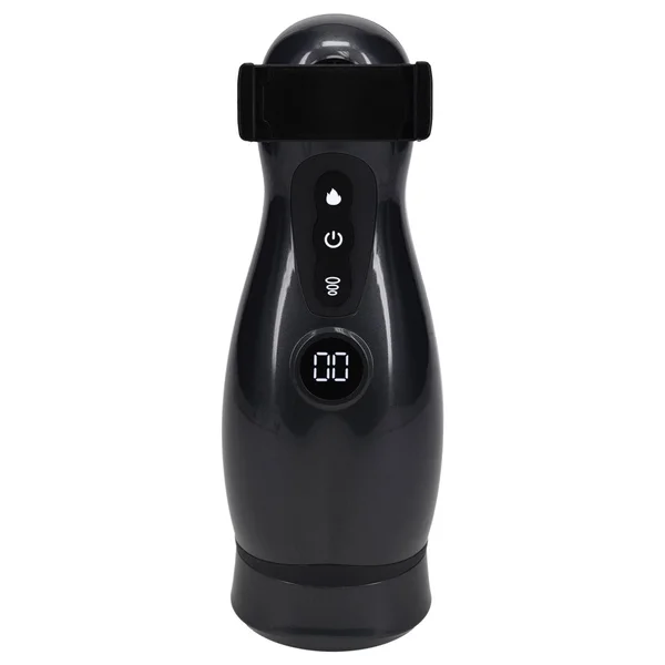 PUMPED Virtuo - Gunmetal - Gunmetal Grey/Clear USB Rechargeable Sucking And Vibrating Auto Masturbator — image 3 of 9