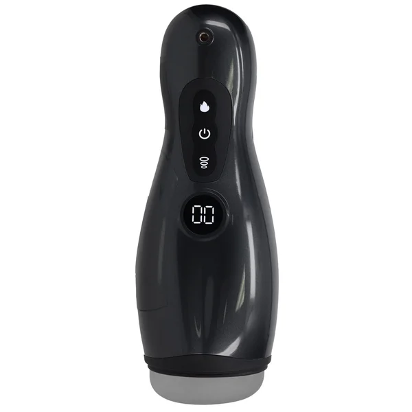 PUMPED Virtuo - Gunmetal - Gunmetal Grey/Clear USB Rechargeable Sucking And Vibrating Auto Masturbator — image 2 of 9