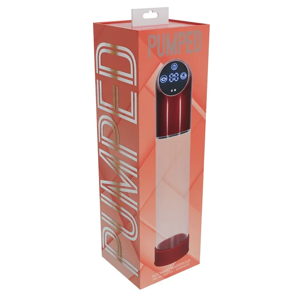 PUMPED Automatic Waterproof Pump - Metal Red - Red/Clear USB Rechargeable Automatic Penis Pump — image 4 of 5