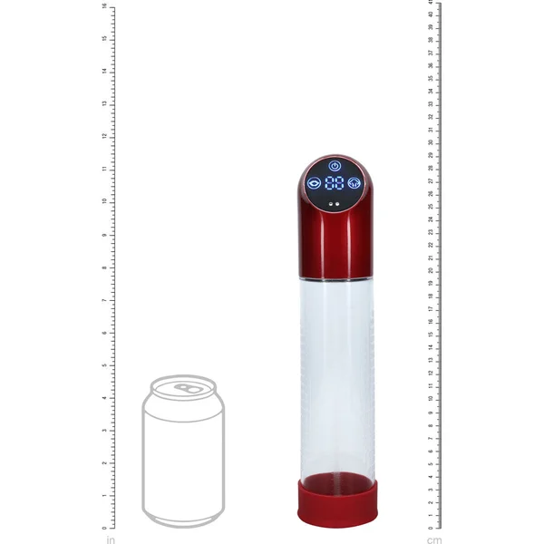 PUMPED Automatic Waterproof Pump - Metal Red - Red/Clear USB Rechargeable Automatic Penis Pump — image 3 of 5