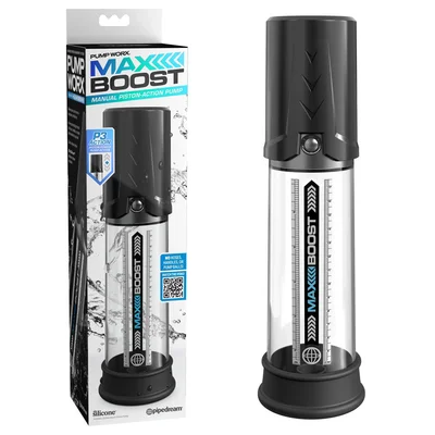 pump worx max boost black black penis pump