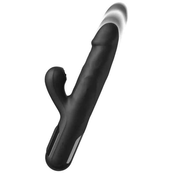 FFS Sonix Silicone Thruster - Black 22 cm USB Rechargeable Thrusting Vibrator with Flicking Clit Stim — image 2 of 8