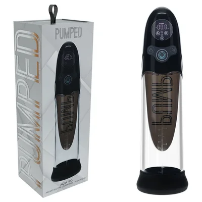 pumped aqua pro auto pump black blackclear usb rechargeable ai enabled submersible auto penis pump