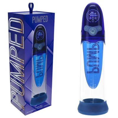 pumped aqua pro auto pump blue blueclear usb rechargeable ai enabled submersible auto penis pump