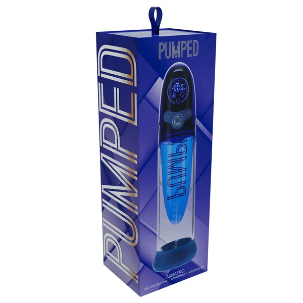 PUMPED Aqua-Pro Auto Pump - Blue - Blue/Clear USB Rechargeable AI-Enabled Submersible Auto Penis Pump — image 5 of 6