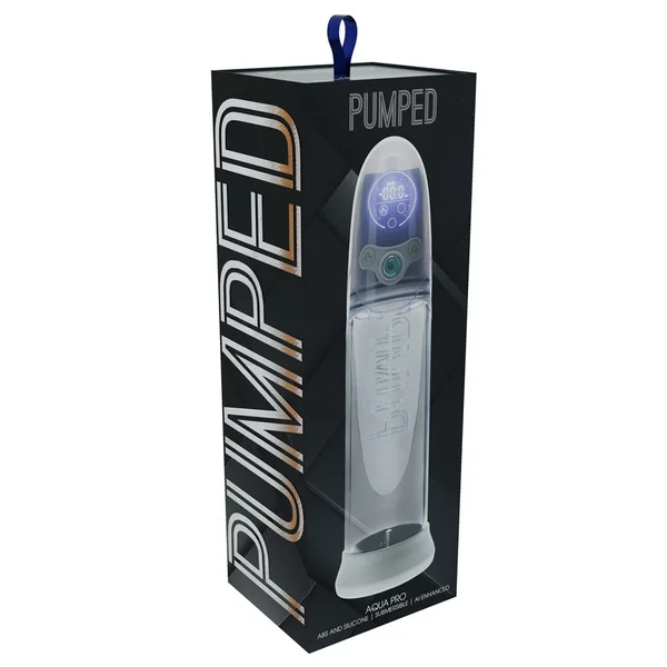 PUMPED Aqua-Pro Auto Pump - Grey - Grey/Clear USB Rechargeable AI-Enabled Submersible Auto Penis Pump — image 5 of 6