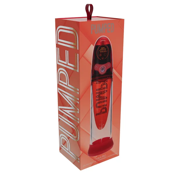 PUMPED Aqua-Pro Auto Pump - Red - Red/Clear USB Rechargeable AI-Enabled Submersible Auto Penis Pump — image 5 of 6