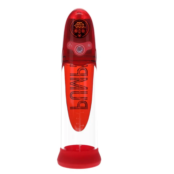 PUMPED Aqua-Pro Auto Pump - Red - Red/Clear USB Rechargeable AI-Enabled Submersible Auto Penis Pump — image 2 of 6