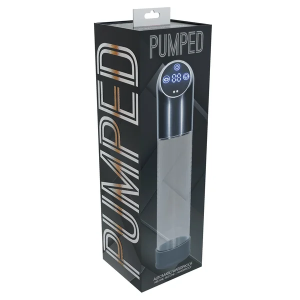 PUMPED Automatic Waterproof Pump - Gun Metal - Gunmetal/Clear USB Rechargeable Automatic Penis Pump — image 4 of 5