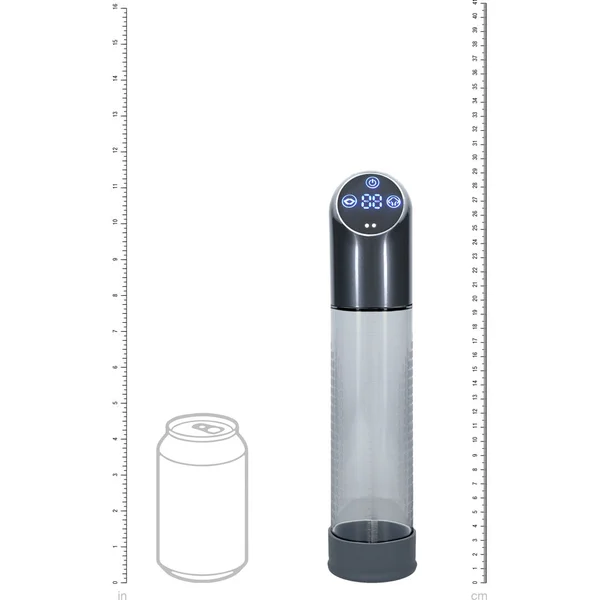 PUMPED Automatic Waterproof Pump - Gun Metal - Gunmetal/Clear USB Rechargeable Automatic Penis Pump — image 3 of 5