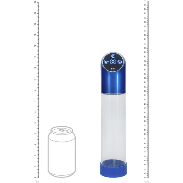 PUMPED Automatic Waterproof Pump - Metal Blue - Blue/Clear USB Rechargeable Automatic Penis Pump — image 3 of 5