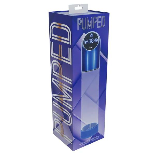 PUMPED Automatic Waterproof Pump - Metal Blue - Blue/Clear USB Rechargeable Automatic Penis Pump — image 4 of 5