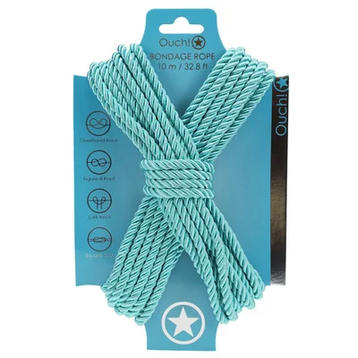 ouch bondage rope 10 m blue blue nylon bondage rope 10 metre length