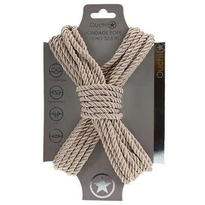 ouch bondage rope 10 m gold gold nylon bondage rope 10 metre length