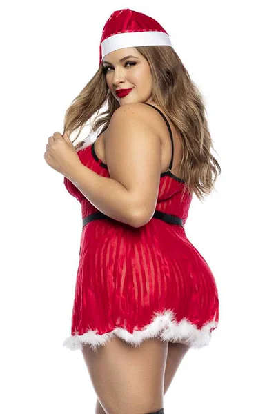 Mapale by Espiral Mrs Claus Peek A Boo Babydoll & Hat Costume — image 5 of 12