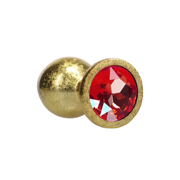 OUCH! Milan Collection - Metal Anal Plug Set - Gold - Gold Butt Plugs with Gem Bases - Set of 3 Sizes — image 4 of 7