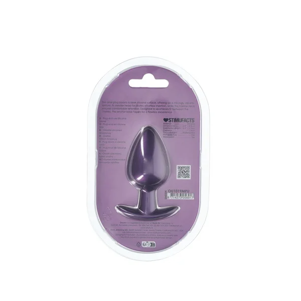 OUCH! Anal Plug - Large - Metallic Purple - Metallic Purple 8.9 cm Large Butt Plug — image 4 of 4