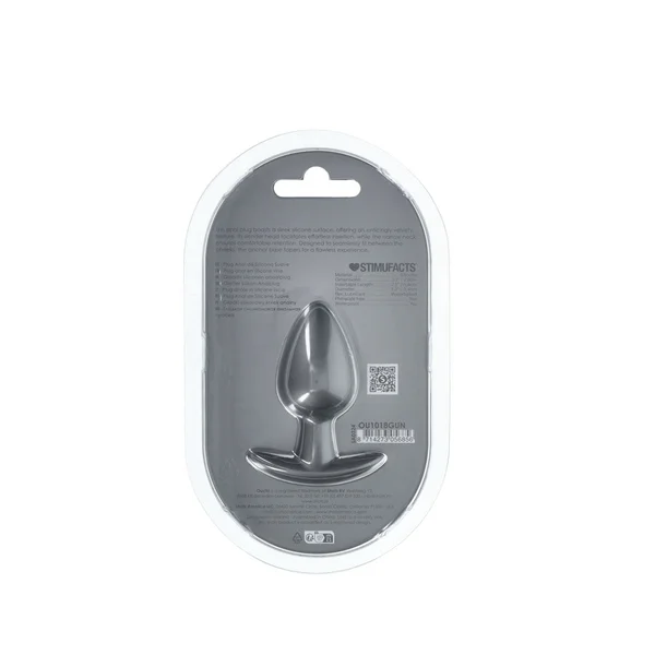 OUCH! Anal Plug - Medium - Gun Metal - Gun Metal Grey 7.9 cm Medium Butt Plug — image 4 of 4