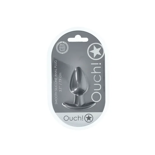 OUCH! Anal Plug - Medium - Gun Metal - Gun Metal Grey 7.9 cm Medium Butt Plug — image 3 of 4