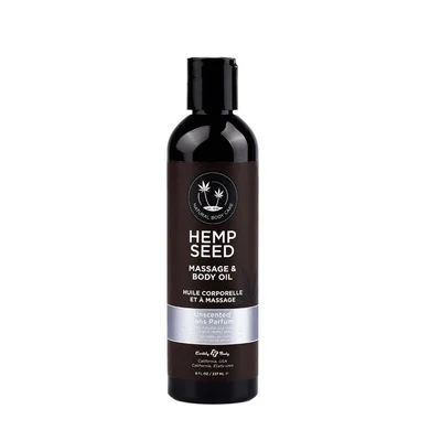 hemp seed massage body oil unscented 237 ml bottle