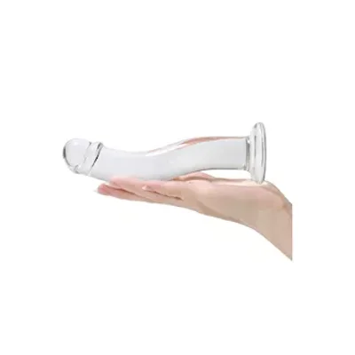 lucent curved glass dildo