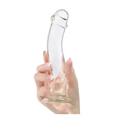 lucent curved glass dildo