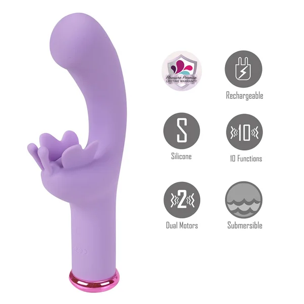 Maia MYLA - Lavender - Lavender 15.9 cm USB Rechargeable Butterfly Vibrator — image 2 of 5