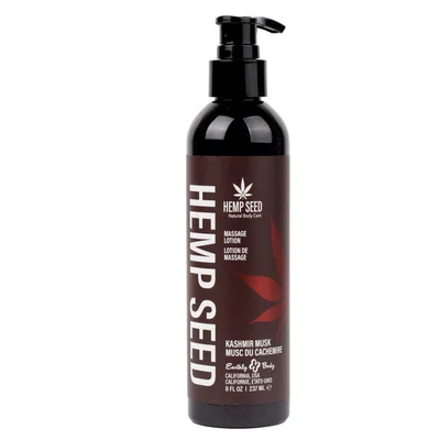 hemp seed massage lotion kashmir musk brandy jasmine cedarwood musk scented 237 ml bottle