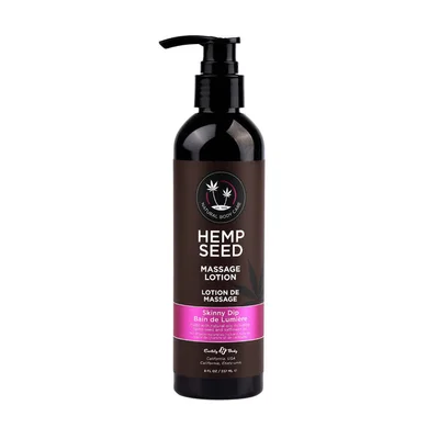 hemp seed massage lotion skinny dip vanilla fairy floss scented 237 ml bottle
