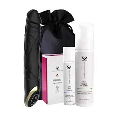 amore vibrating dildo essentials bundle