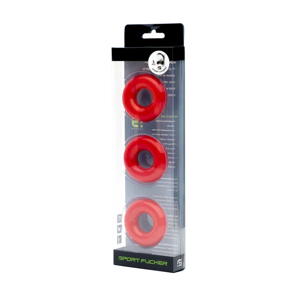 Sport Fucker Rubber Cockring - Red Cock Ring — image 3 of 3