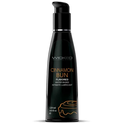 wicked aqua cinnamon bun flavoured water based lubricant 120ml