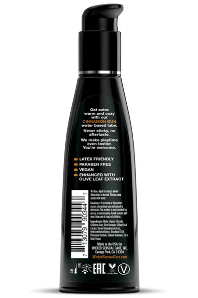 Wicked Aqua Cinnamon Bun Flavoured Water Based Lubricant (120ml) — image 8 of 8
